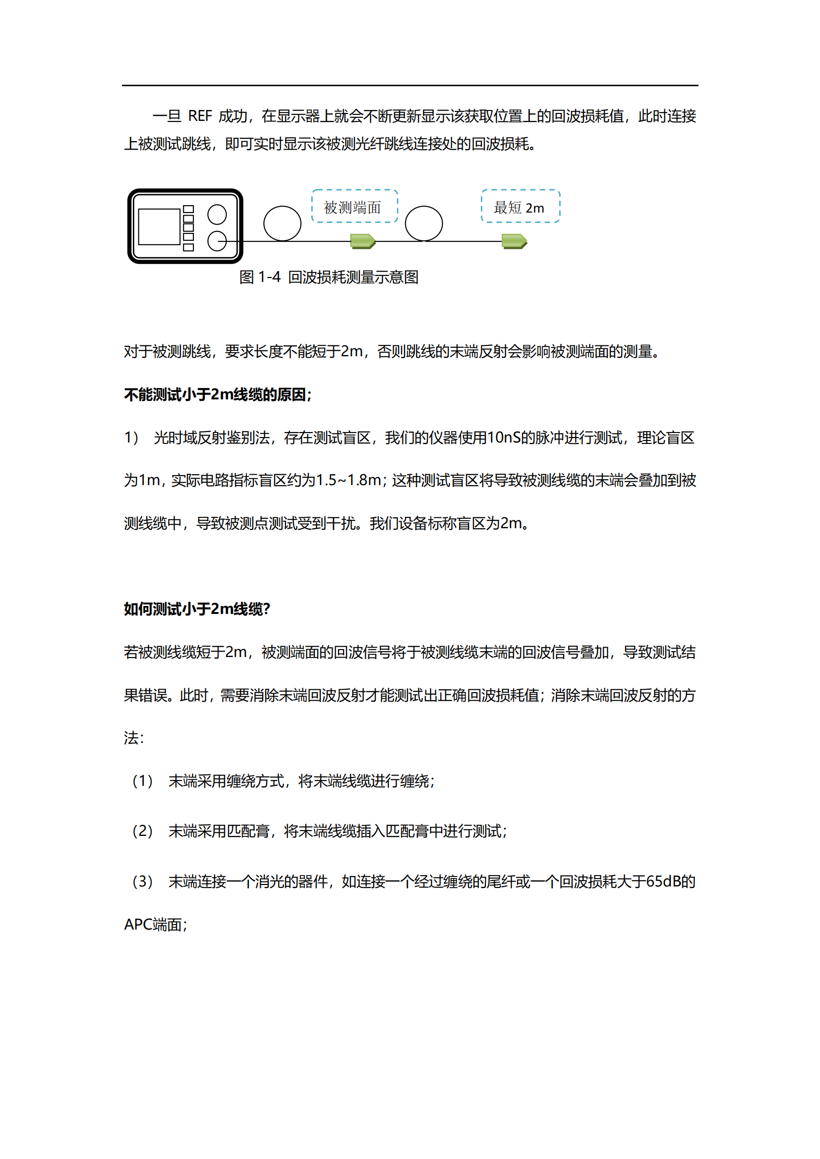 免缠绕回波损耗测试原理及说明